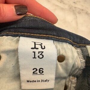 R13 straight leg jeans